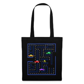 Course route, gamer, Gaming, racing bike, voitures - Sac en tissu - noir - Devant