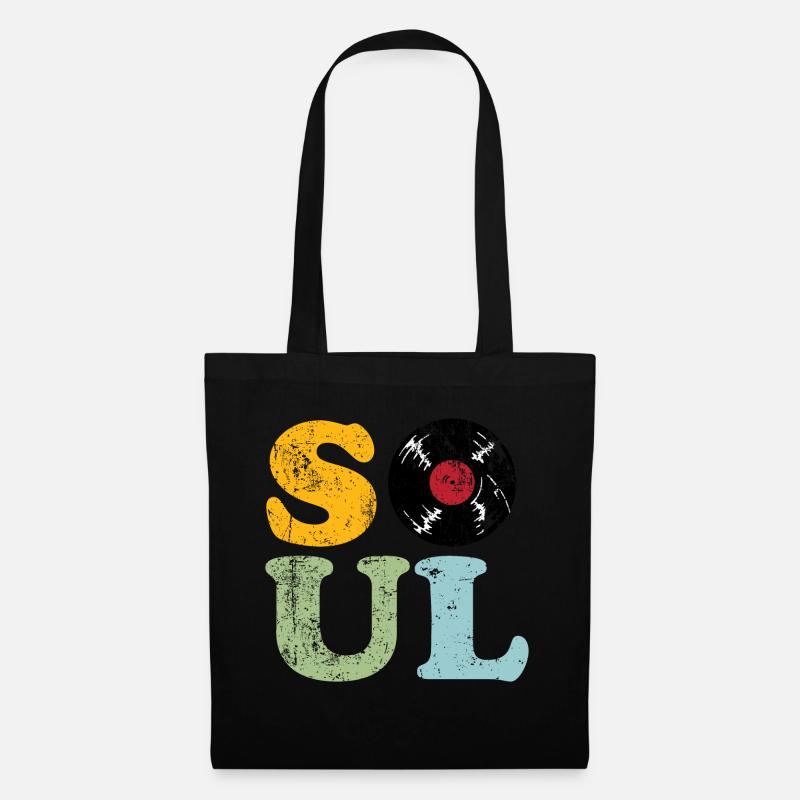 Soul Musik Retro - Stoffbeutel - Schwarz