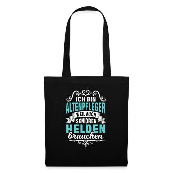 Altenpfleger Altenpflege Pflegekraft - Stoffbeutel - Schwarz - Vorne