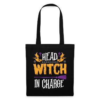 198 Witch design halloween gift birthday crazy art - Tote Bag - black - Front
