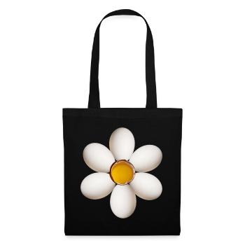 Fleur d’oeuf - Sac en tissu - noir - Devant