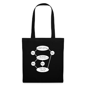 Then Why Worry? No Worries Happy Calm Funny Quote - Tote Bag - black - Front