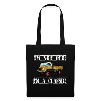 Je ne suis pas vieux - Je suis un classique / Unimog - Sac en tissu - noir - Devant