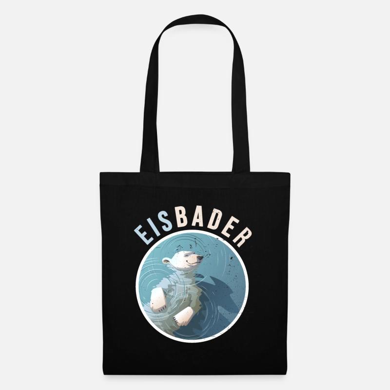 winterbader eisbär eisbader cool cold water arktis - Stoffbeutel - Schwarz