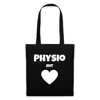 Physio with Heart - Gift Ideas for Physios - Tote Bag - black - Front
