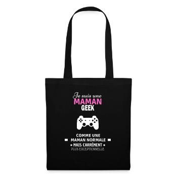 Je suis une maman Geek - Sac en tissu - noir - Devant