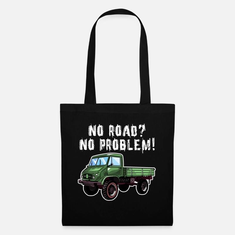 No Road? No Problem! Unimog - Offroad - Oldtimer - Tote Bag - black