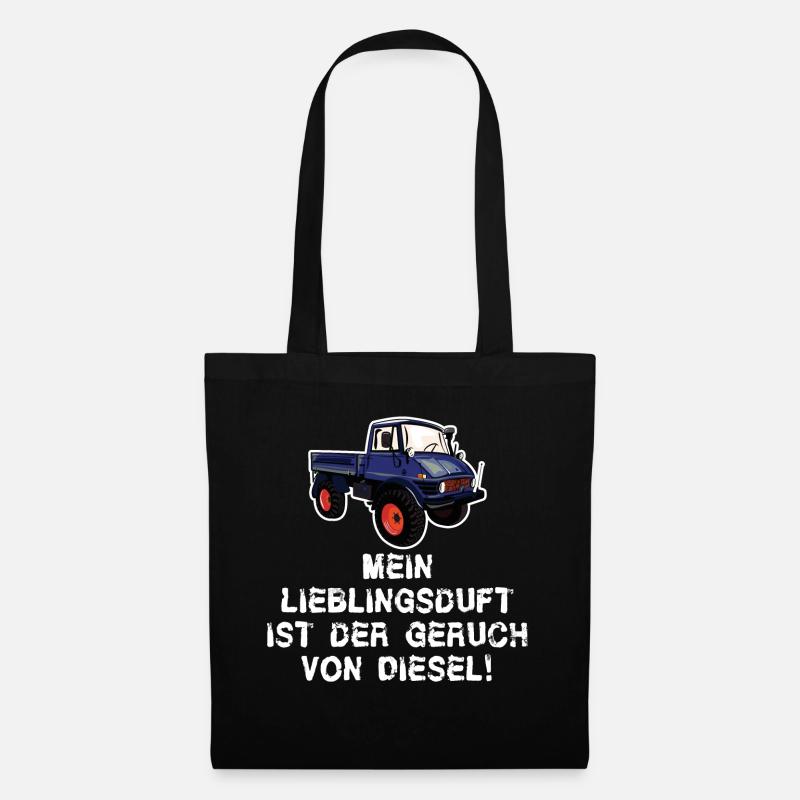 Mein Lieblingsduft ist Diesel! Unimog - Oldtimer - Stoffbeutel - Schwarz