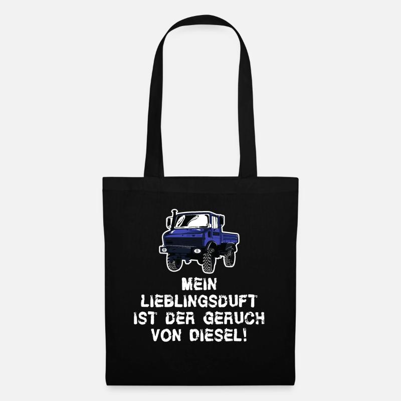 Mein Lieblingsduft ist Diesel! Unimog - Oldtimer - Stoffbeutel - Schwarz
