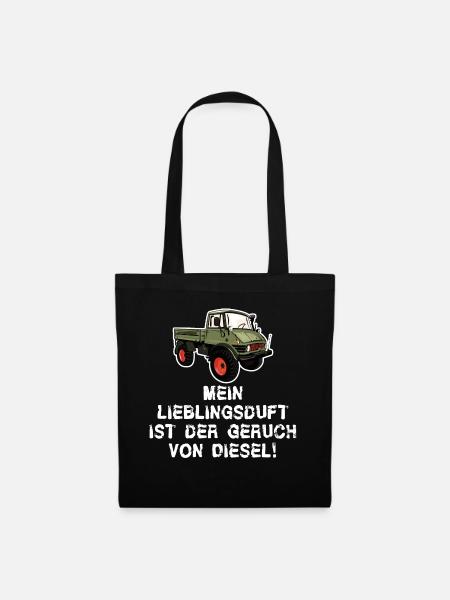 Mein Lieblingsduft ist Diesel! Unimog - Oldtimer - Stoffbeutel - Schwarz
