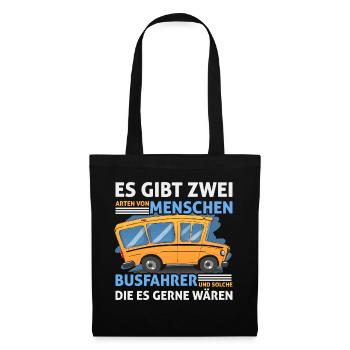 Busfahrer - Stoffbeutel - Schwarz - Vorne