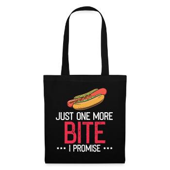Hot Dog Love Hot Dog Saucisse Cadeau Ketchup - Sac en tissu - noir - Devant