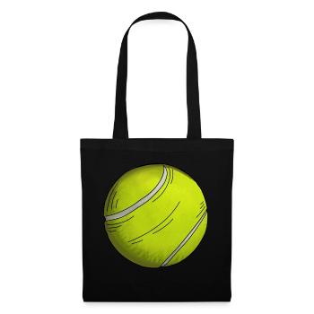 Tennis Ball Sticker Colorful Tennis Balls Illustration - Tote Bag - black - Front