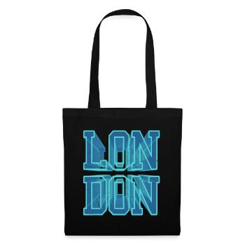 Londres Angleterre UK City Police 3D Skyline - Sac en tissu - noir - Devant