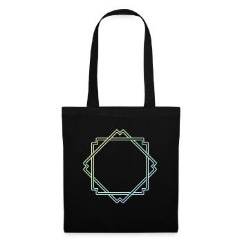 Décoration de cadre carré coloré - Sac en tissu - noir - Devant