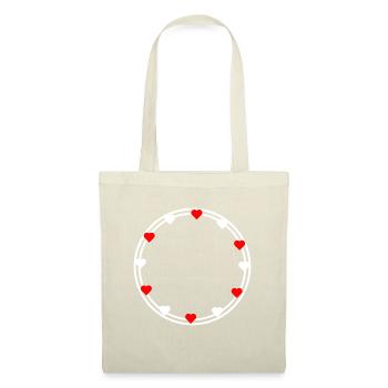 Hearts in round frame decoration Circular - Tote Bag - nature - Front