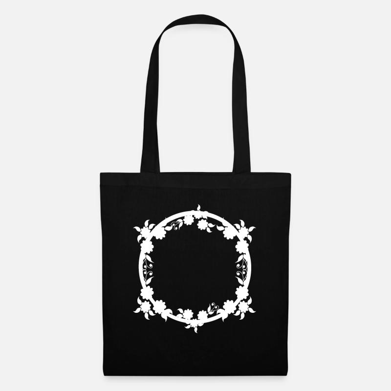 Ornaments Circular frame Basic text - Tote Bag - black