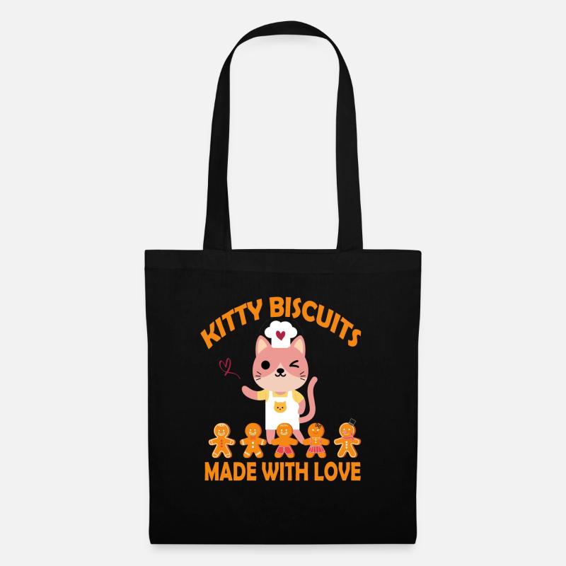 Kitty Biscuits Made With Love - Tote Bag - black