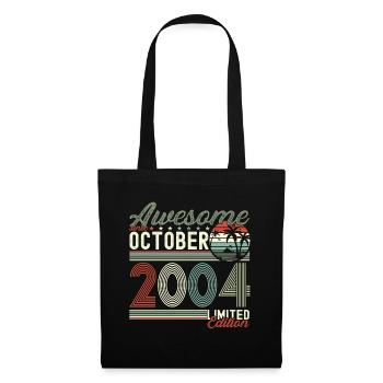 Awesome October 2004 18th Birthday Gift - Tote Bag - black - Front