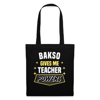 Bakso Gives Me Teacher Powers Funny Professor - Tote Bag - black - Front