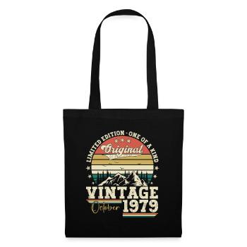 Original Octobre 1979 43ème Anniversaire Cadeau Cool - Sac en tissu - noir - Devant