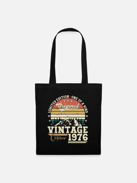 Original October 1976 46th Birthday Gift Cool - Tote Bag - black