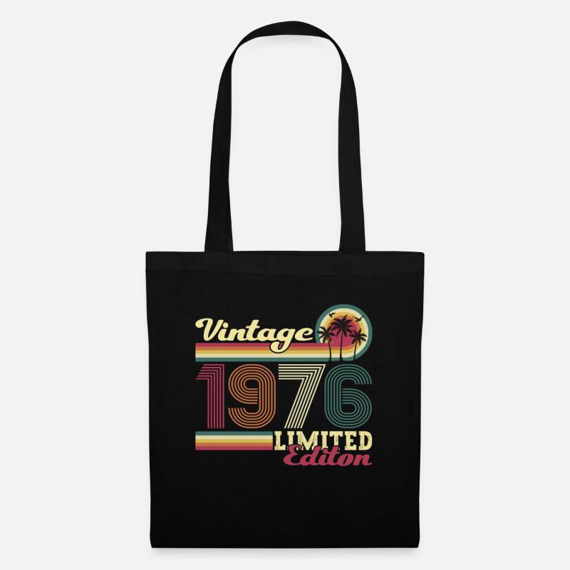 Original Jahrgang 1976 46. Geburtstag Geschenk - Stoffbeutel - Schwarz