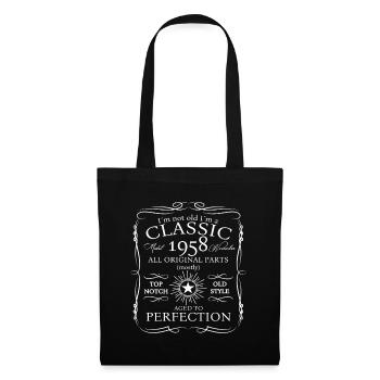 Classique Novembre 1958 Cadeau du 64e anniversaire - Sac en tissu - noir - Devant