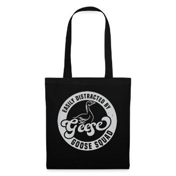 Easily Distracted by Geese Cute Nature Wildlife - Tote Bag - black - Front