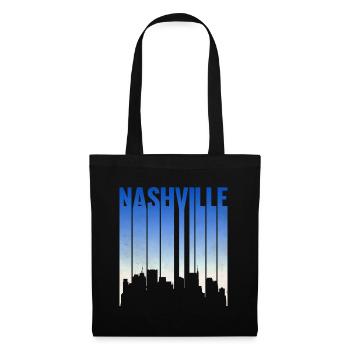 Nashville Skyline Gradient - Stoffbeutel - Schwarz - Vorne