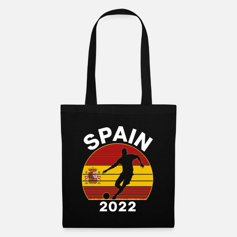 Spanien Deutschland WM Spain Flagge - Stoffbeutel - Schwarz