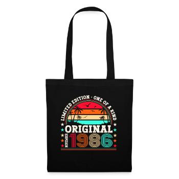 Original November 1986 36th Birthday Gift - Tote Bag - black - Front