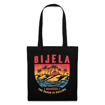 Bijela Montenegro Palmen Strand Design - Stoffbeutel - Schwarz - Vorne