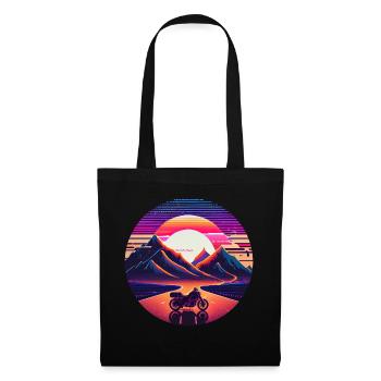 Retrowave Synthwave 80s Design - Stoffbeutel - Schwarz - Vorne