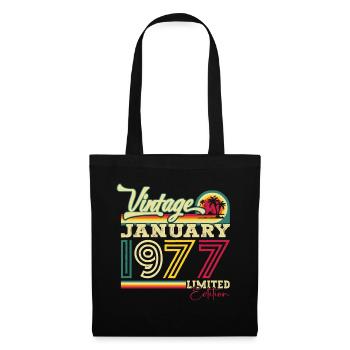 Born 1977 January 46th birthday Gift man - Tote Bag - black - Front