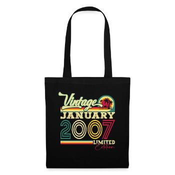 Year 2007 January 16th birthday gift man - Tote Bag - black - Front