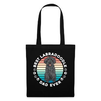Labradoodle Chien - Sac en tissu - noir - Devant