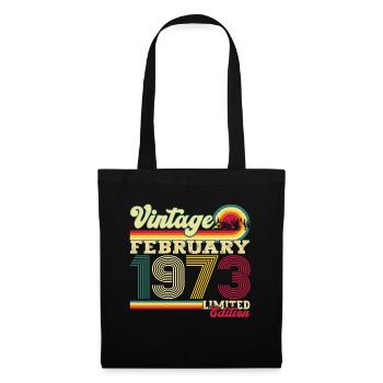 Born 1973 February 50th birthday Gift man - Tote Bag - black - Front