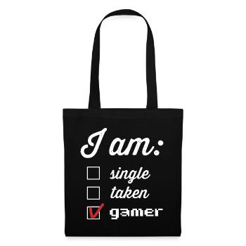 Player status: single taken gamer - Tote Bag - black - Front