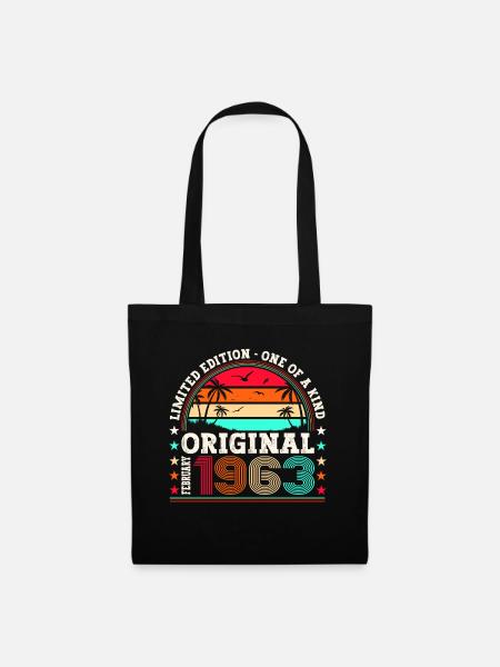 Original February vintage 1963 birthday gift - Tote Bag - black
