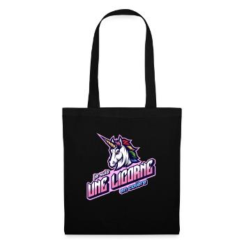 Je suis une licorne en colère - Sac en tissu - noir - Devant