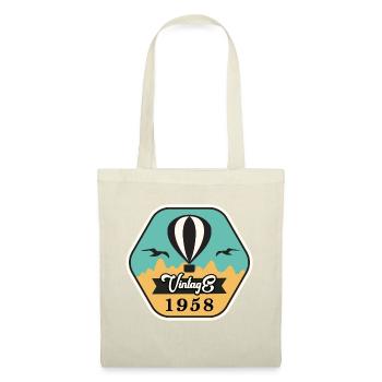 1958 Rétro de l’année de naissance - Sac en tissu - nature - Devant
