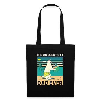 The Coolest Cat Dad Ever - Cat Lover Family Gifts - Tote Bag - black - Front