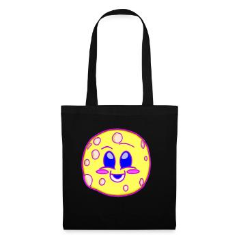 Lune laide Kawaii - Sac en tissu - noir - Devant