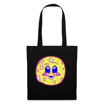 Lune laide Kawaii - Sac en tissu - noir - Devant