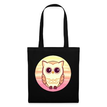 Owl Sunset Design - Sac en tissu - noir - Devant