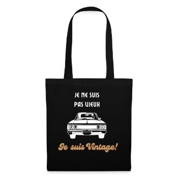 Je ne suis pas vieux Je suis vintage - Stoffbeutel - Schwarz - Vorne