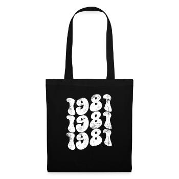Millésime 1981 - Sac en tissu - noir - Devant