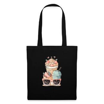 Kaffeebecher Sonnenbrille Topping - Stoffbeutel - Schwarz - Vorne
