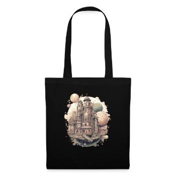 Futuristisch Leben auf Planeten - Stoffbeutel - Schwarz - Vorne